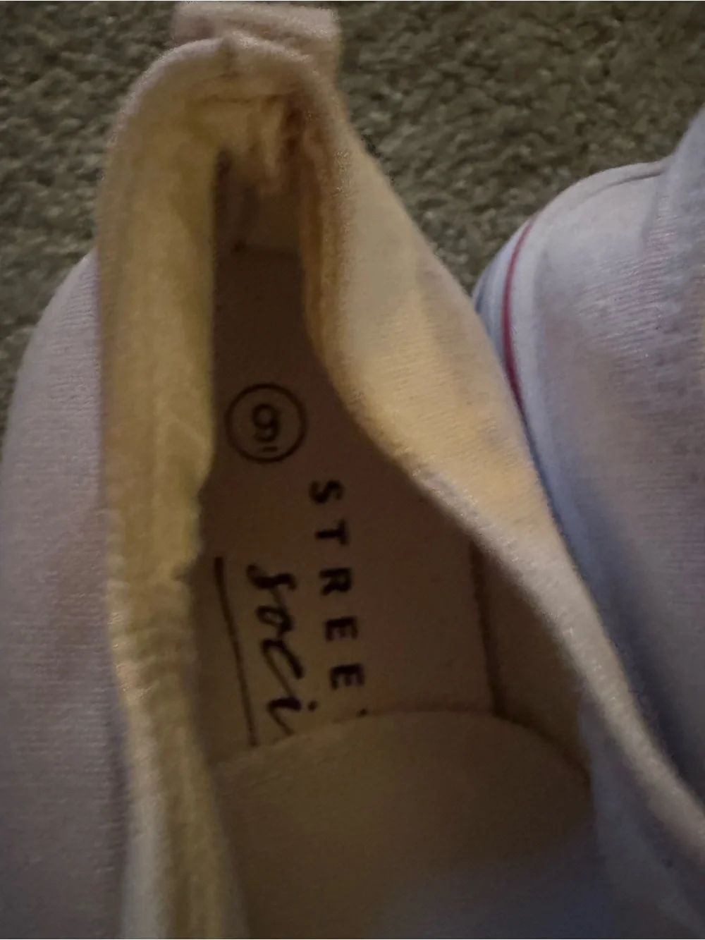 Women's Casual Canvas Lace-Up Sneakers in Off-White - Picture 2 of 2